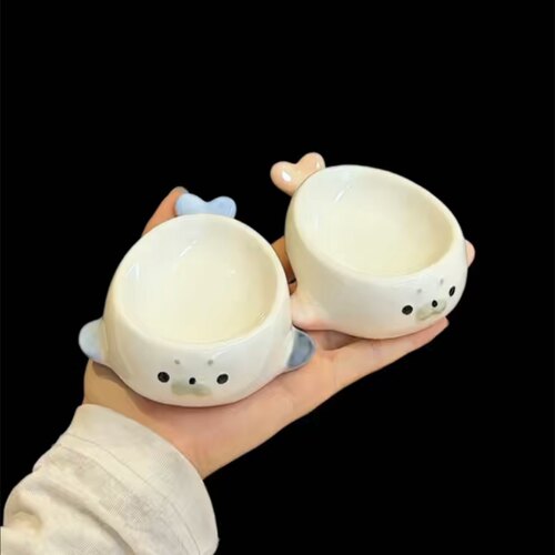 MOMO海豹陶瓷火锅蘸料碟家用干碟酱油醋调味碟烤肉碟小碗