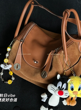 ARAN PLAMM-皮牛皮琳迪时尚大容量手提包休闲通勤女包单肩包