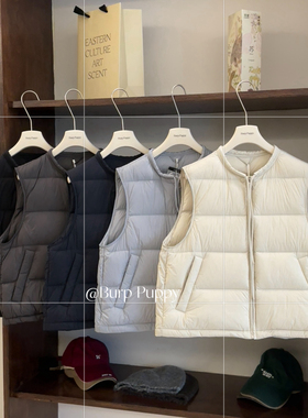 Burp puppy打嗝小狗韩爱拿的抽绳羽绒马甲宽松显瘦羽绒马甲8802