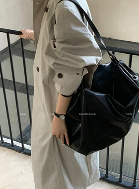 ARAN PLAMM-头层植鞣牛皮托特包大容量通勤单肩腋下包单肩包