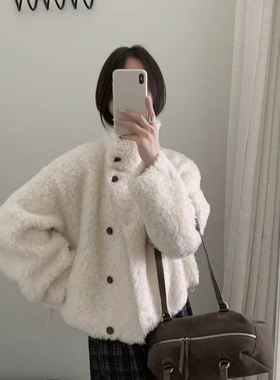 nd made-立领毛绒时尚百搭保暖羊毛外套（含100羊毛）186-QM25043