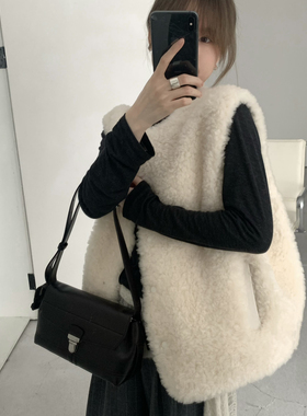 7米-叠穿毛毛马甲韩系百搭简约通勤马甲(尺码仅供参考)82481