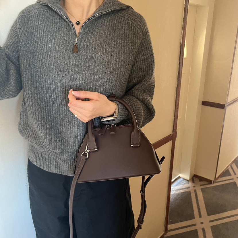 ININS买手店-秋上新IN·INS买手店简约通勤风深棕色手提包7932,箱包皮具/热销女包/男包,手拿包,淘宝优惠券,粉丝福利购,淘宝优惠卷