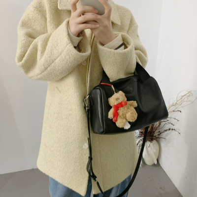 Hand made-冬上新韩系圈圈毛中长大衣0667