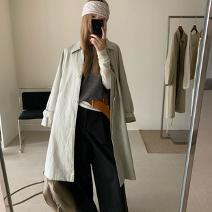 BLESSED MOMENT秋上新韩系简约百搭设计款单排扣皮衣FFY1055