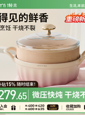 懒米透香煲砂锅可视玻璃蒸锅家用炖汤煲仔饭耐高温干烧不裂燃气灶