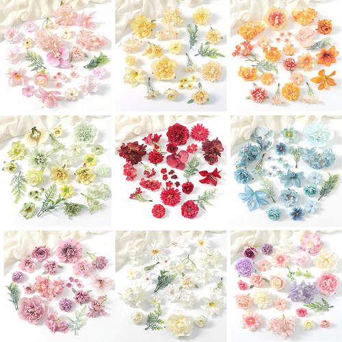 古风汉服仿真花簪花婚庆材料包