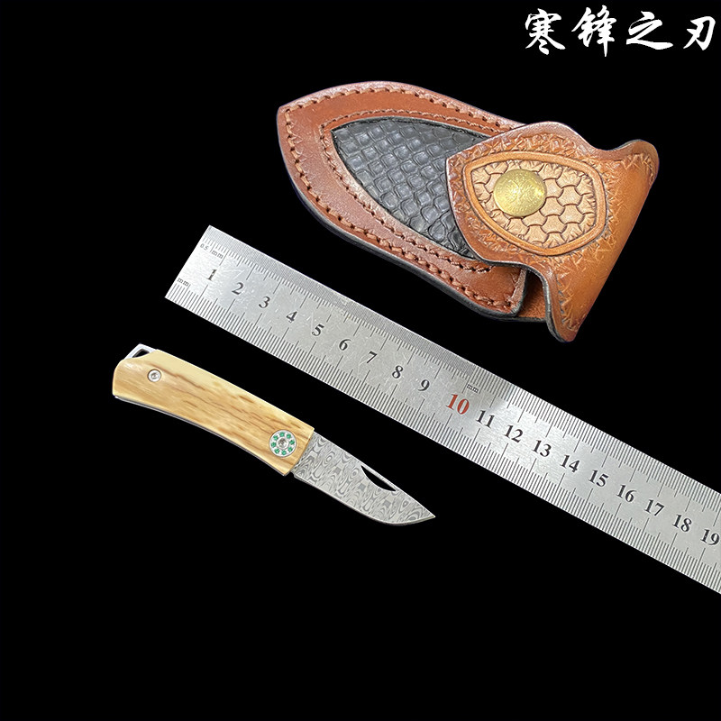 手工折刀 手工锻打瑞粉粉末钢高硬度锋利折叠刀收藏把玩小刀