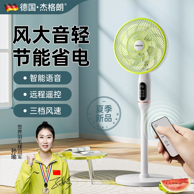 德国电风扇家用节能摇头立式大风宿舍台式两用空气循环扇力落地扇