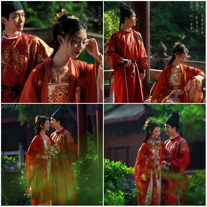 2024年展会婚纱影楼新样片 中式国风汉服主题摄影唯美放大样照