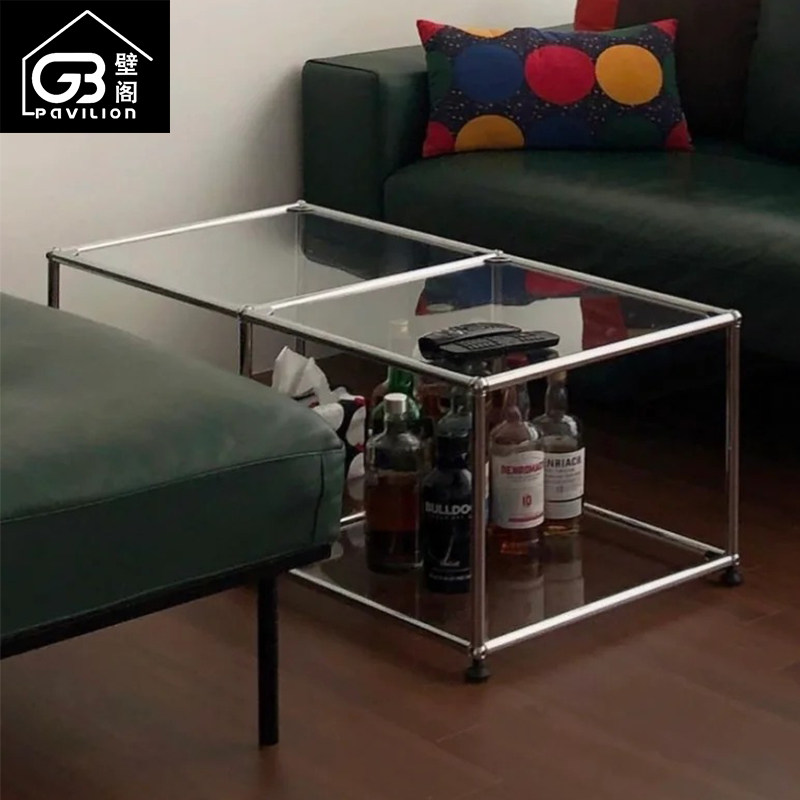 模块组合茶几储物中古风金属USM