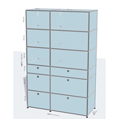 壁阁定制不锈钢中古模块组合柜网红收纳柜储物柜极简简约书桌柜