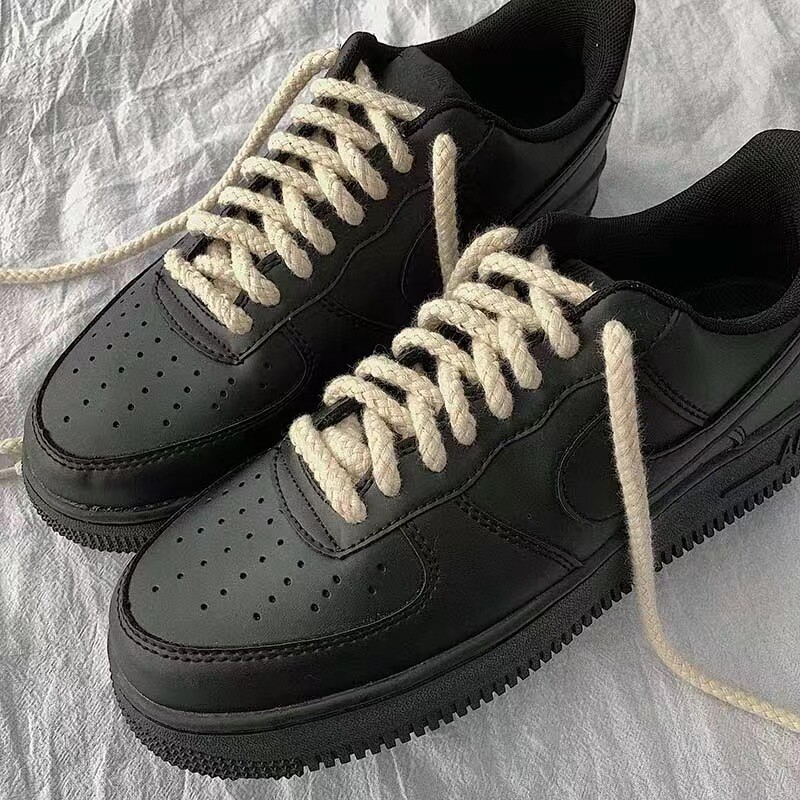 适配nlke空军一号aj1af1黑武士米白色棉麻鞋带百搭鞋带原装品质