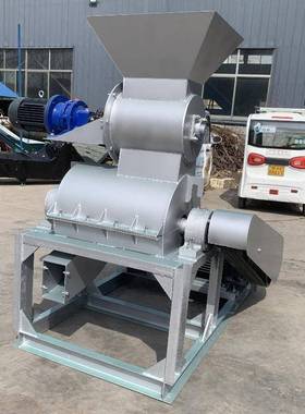 牛羊粉有HEG机肥粉碎高湿菌渣菇糠醛酵渣细粉机机立式发饲料粉碎