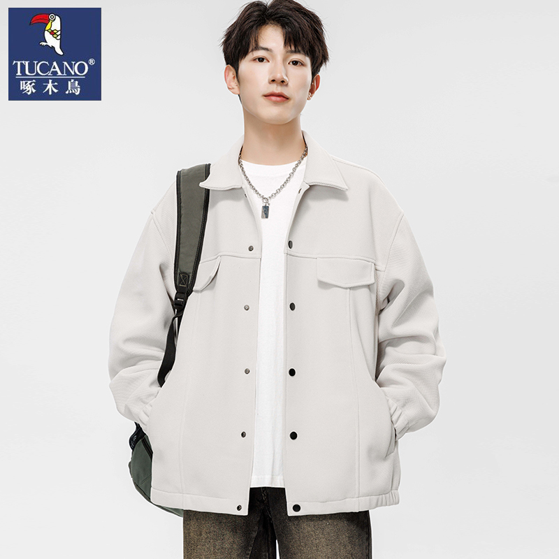 啄木鸟翻领春秋潮流工装夹克