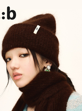 a:b礼物特快温暖三件套马海毛棕色羊毛滑雪含礼盒