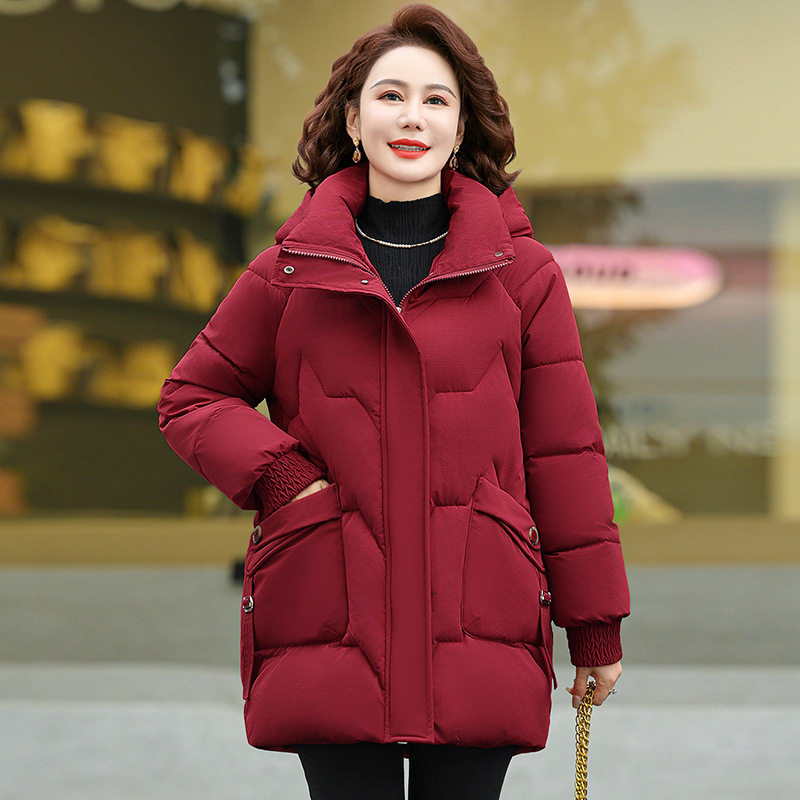 中年妈妈冬装棉衣外套2026新款羽绒棉服中老年女装秋冬季加厚棉袄