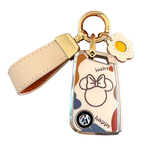 适用大众cc钥匙套cc380夺目女士专用可爱女生女款女式高档全包壳