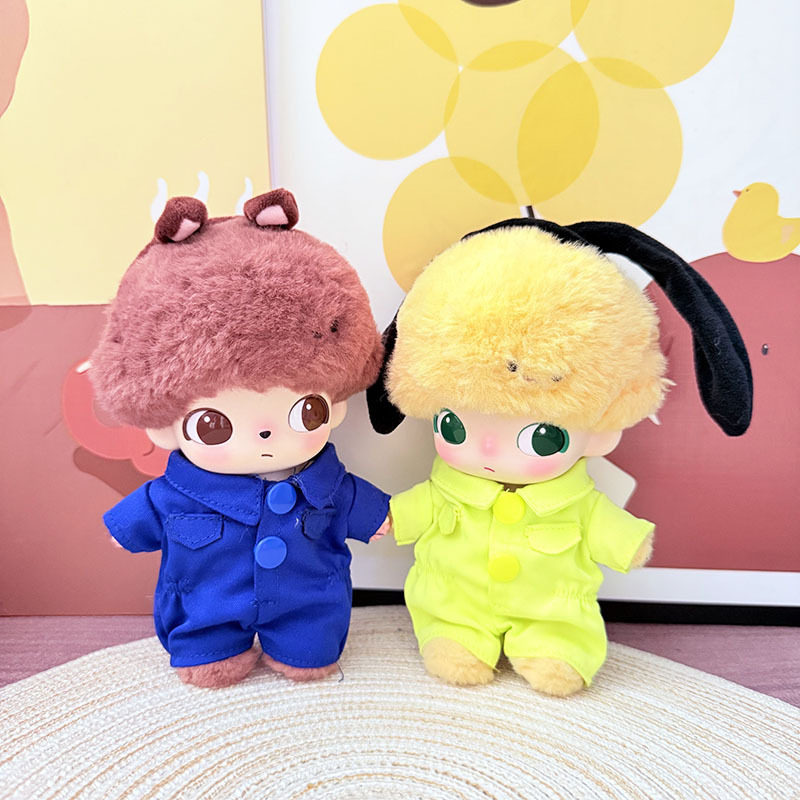 泡泡马特毛绒挂件DIMOO搪胶衣服布鲁托娃衣彩调工装连体衣可爱萌