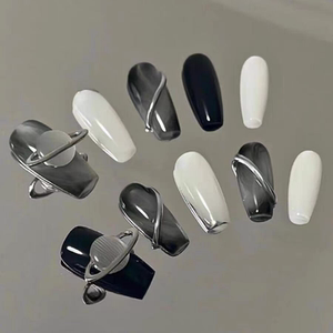 【舞指婵】暗黑甜酷风美甲~假指甲贴片手工定制穿戴甲显白可拆卸