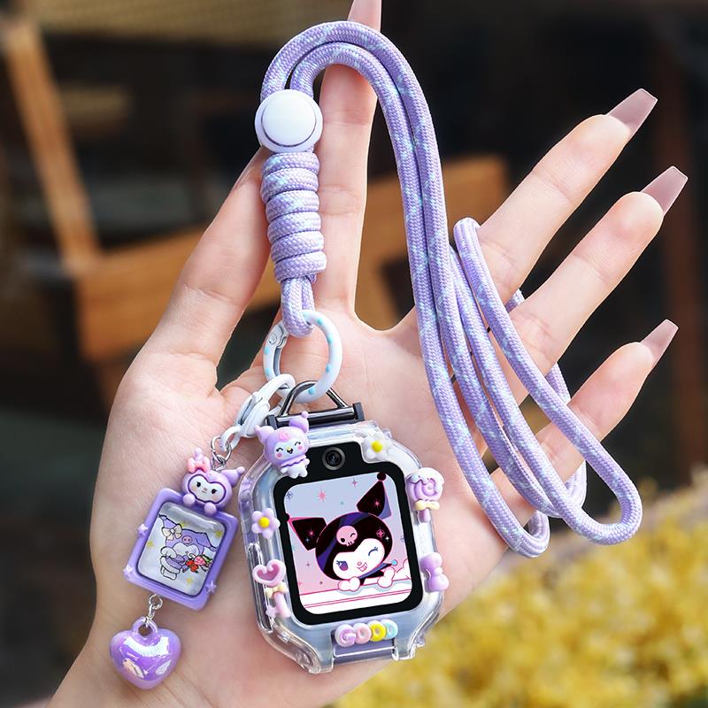 适用华为ASN-AL10儿童手表5表链5Pro挂带4X绳链3Pro卡通保护壳3S