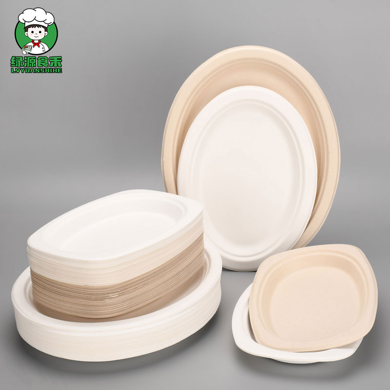加厚野炊椭圆鱼一次性家用餐盘