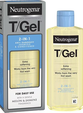 盒损特价英国Neutrogena TGel露得清煤焦油止痒去屑洗发水250ML