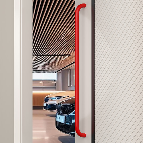 极简红色玻璃门拉手实木门把手