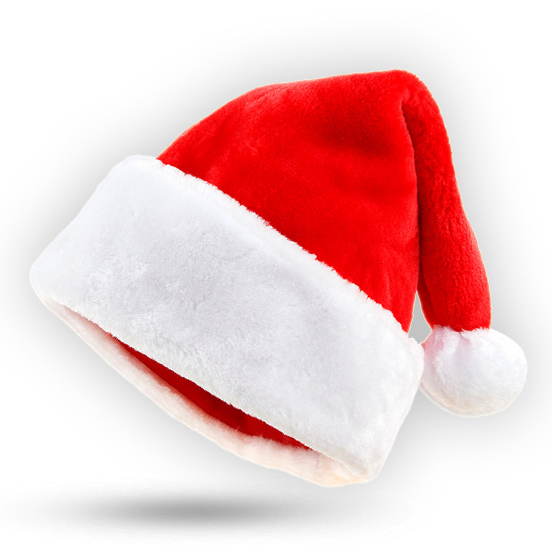 圣诞帽子儿童成人场景布置装饰品圣诞节老人装扮氛围白色头饰服装
