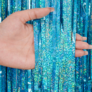 镭射雨丝帘流苏彩条拉花儿童周岁派对背景墙生日舞台装 饰场景布置