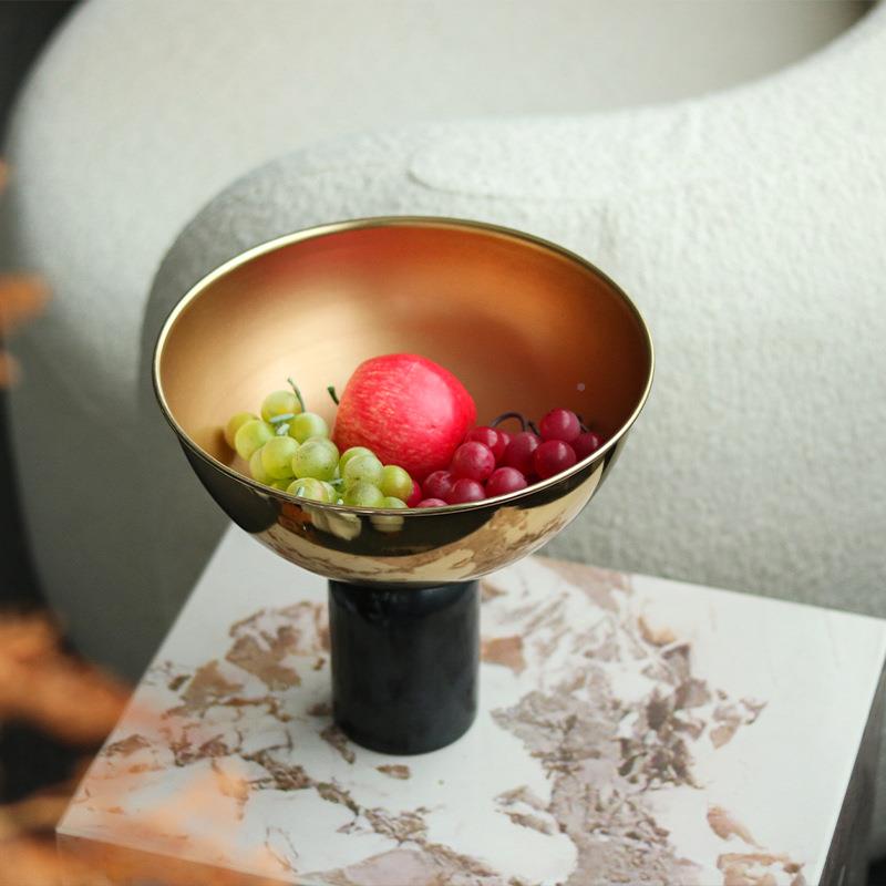 现代轻奢怕黑理石圆碗过售楼部卧室Z02583-4书房大客厅桌面家居白