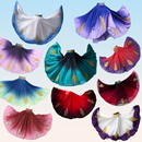 新疆舞蹈服大摆裙维族舞蹈演出服半身裙维吾族民族风表演服练功裙