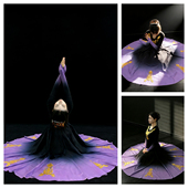 新疆舞蹈服大摆裙维族舞民族风舞台演出服艺考独舞开场表演服装