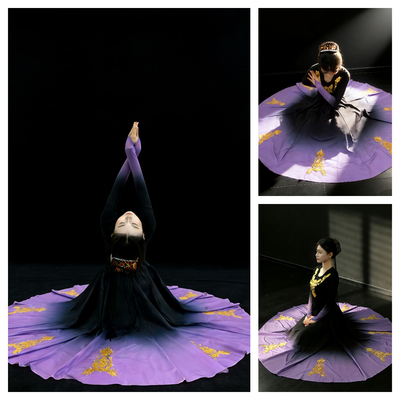 新疆舞蹈服大摆裙维族舞民族风