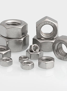304/316不锈钢DIN934六角螺母M1-M64铜镀镍螺帽M1.0-M1.6规格齐全