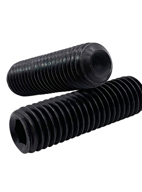 12.9级DIN916K无头机米凹端滚花带齿内六角紧定螺丝M3M4M5M6M8M10