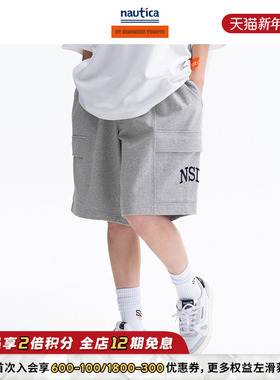 【官方正品】汤本弘通监制 nautica日系中性刺绣LOGO短裤HYTW4235