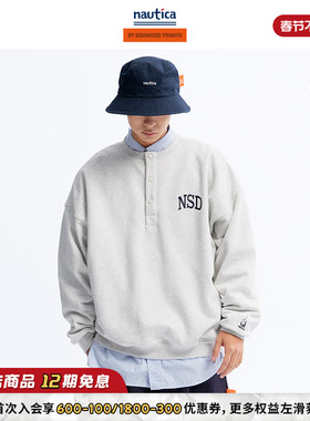 【官方正品】汤本弘通监制 nautica日系中性亨利领卫衣潮HYKW4114