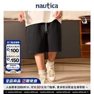 nautica 白帆日系无性别宽松舒适休闲针织短裤 官方正品 KW3227