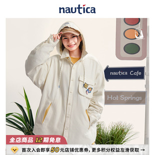 联名系列 衬衫 nautica白帆 爆尼膏宽松针织帽长袖 BGWW5401