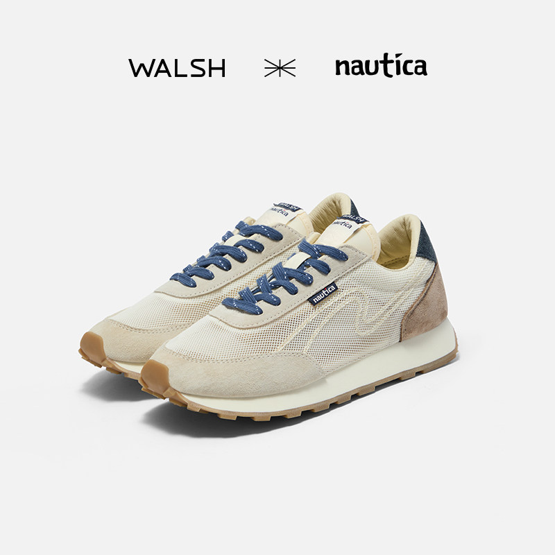 【联名系列】nautica whitesail x Walsh男女运动轻量网眼跑鞋