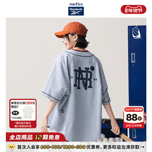 【明星同款】nautica白帆 x Reebok日系网球印花短袖T恤RBKW5243