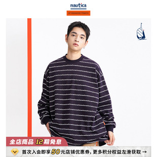 nautica日系logo长袖 汤本弘通监制 圆领T恤HYTW3423 官方正品