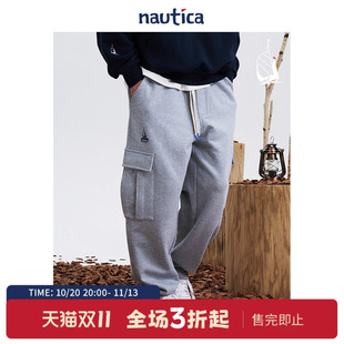 风针织卫裤 nautica 日系中性宽松工装 whitesail