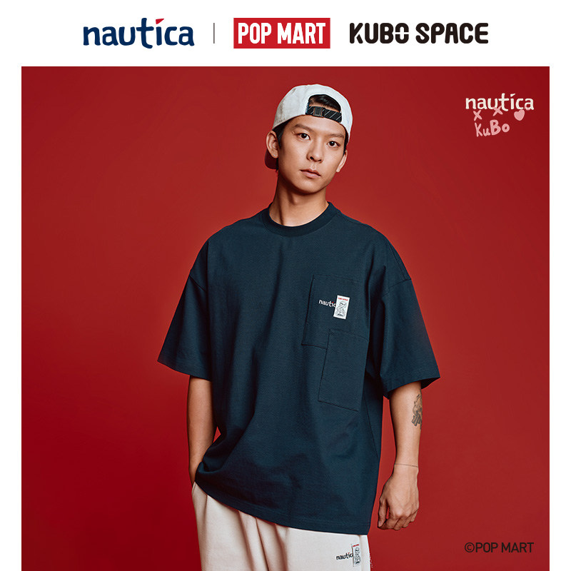 nautica&times;POPMART泡泡玛特KUBO联名双贴袋短袖圆领T恤PMTW6111