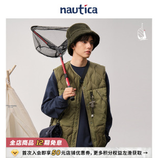日系中性宽松舒适羽绒背心JW5337 nautica白帆 官方正品