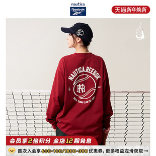 Reebok联名中性长袖 nautica白帆 T恤RBTW4407 新年款