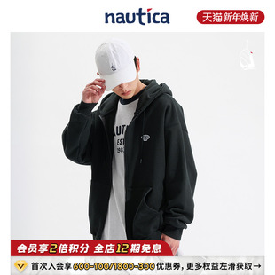 白帆日系中性贝壳logo连帽卫衣JPKW4305 nautica 官方正品