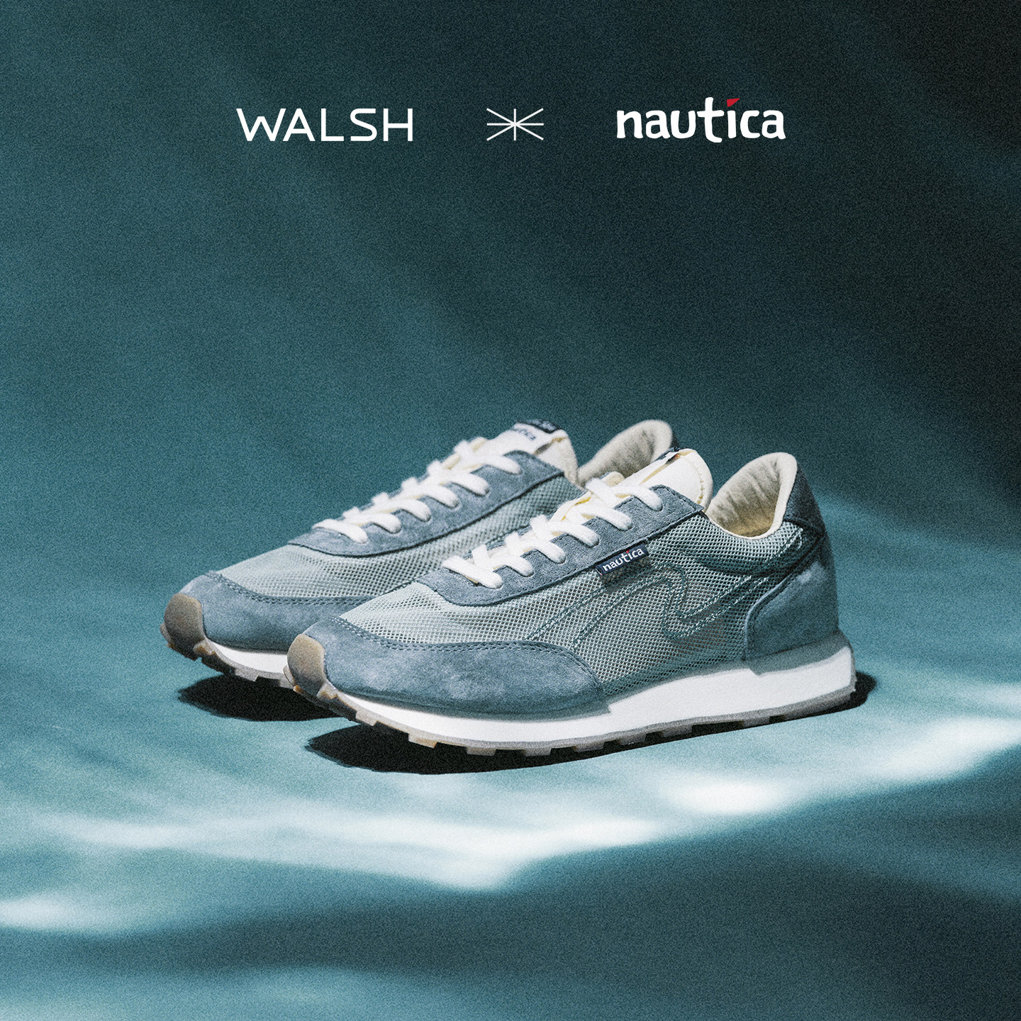 【联名系列】nautica whitesail x Walsh男女运动轻量网眼跑鞋