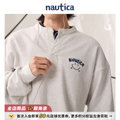 日系重磅休闲经典 nautica白帆 半开襟针织卫衣KW5330 官方正品